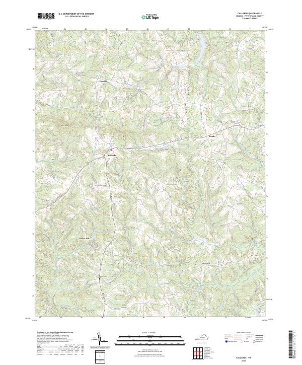 US Topo 7.5-minute map for Callands VA