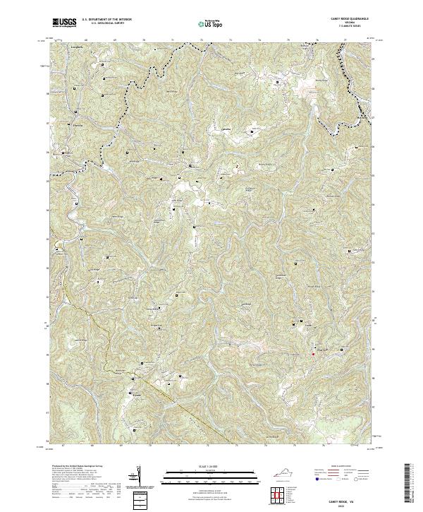 US Topo 7.5-minute map for Caney Ridge VA