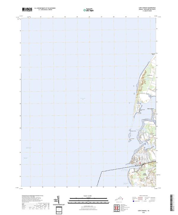 US Topo 7.5-minute map for Cape Charles VA