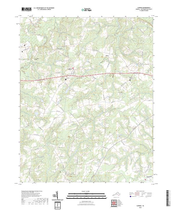 US Topo 7.5-minute map for Capron VA