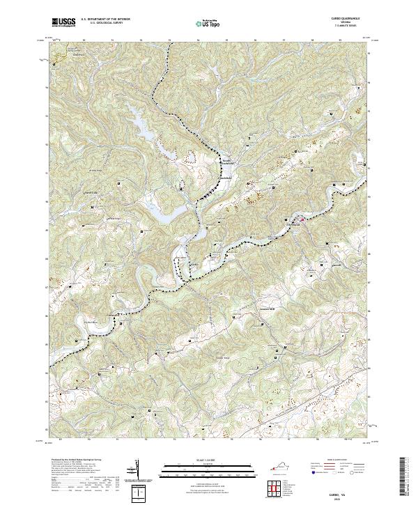 US Topo 7.5-minute map for Carbo VA