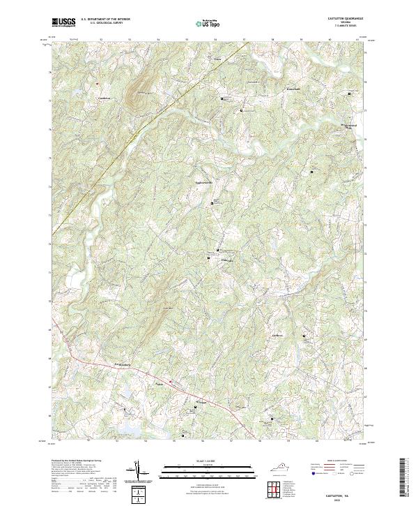 US Topo 7.5-minute map for Castleton VA