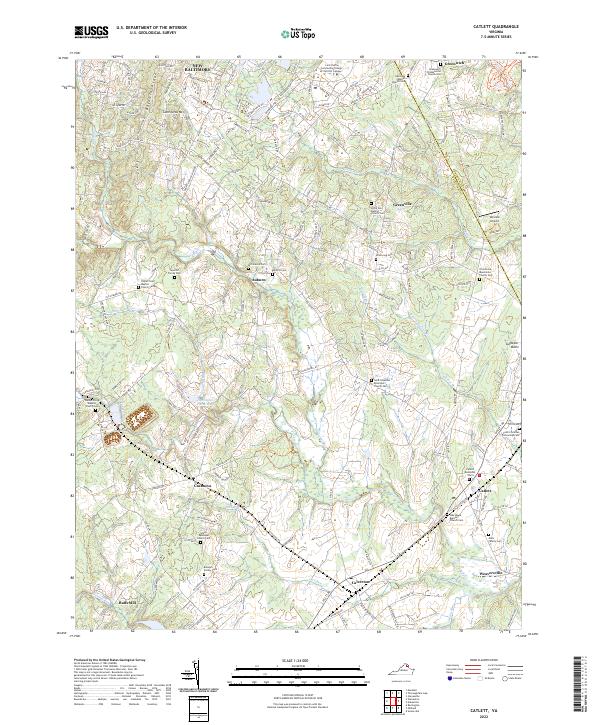 US Topo 7.5-minute map for Catlett VA