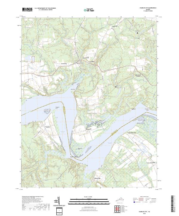 US Topo 7.5-minute map for Charles City VA