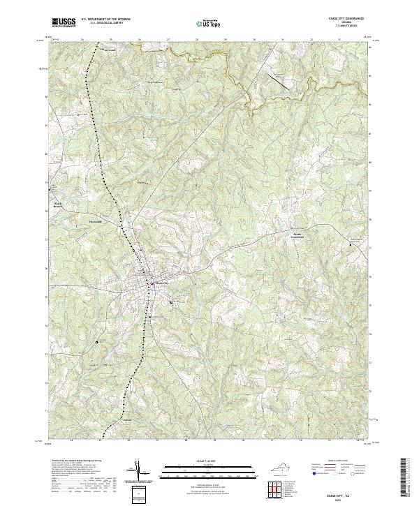 US Topo 7.5-minute map for Chase City VA