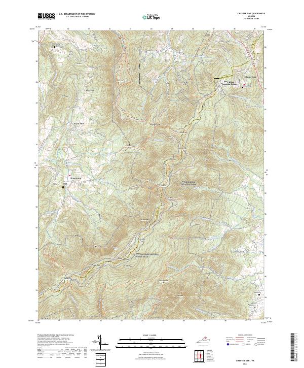 US Topo 7.5-minute map for Chester Gap VA