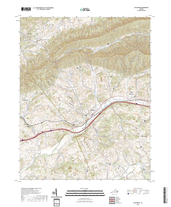 US Topo 7.5-minute map for Chilhowie VA