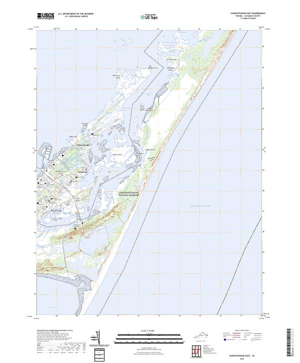 US Topo 7.5-minute map for Chincoteague East VA