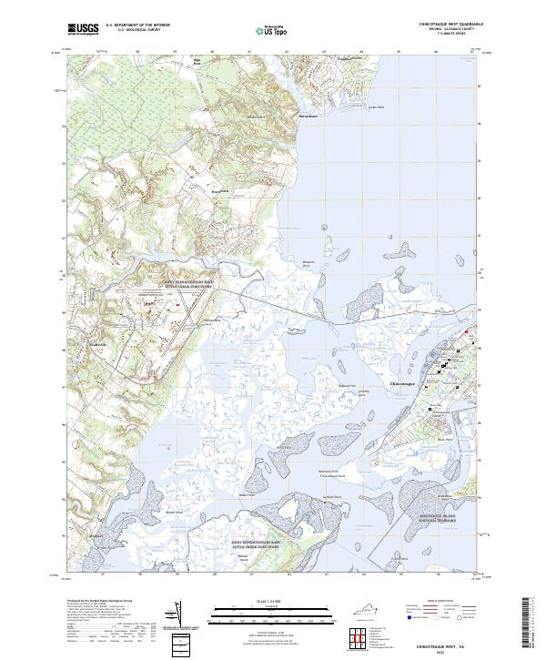 US Topo 7.5-minute map for Chincoteague West VA