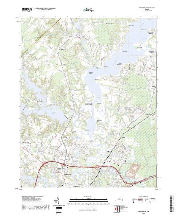 US Topo 7.5-minute map for Chuckatuck VA