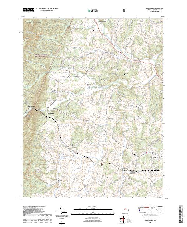 US Topo 7.5-minute map for Churchville VA