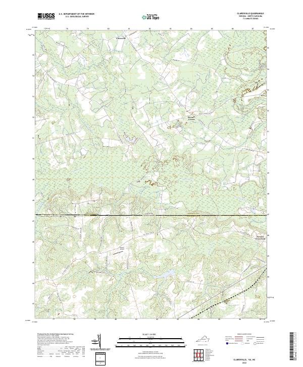 US Topo 7.5-minute map for Claresville VANC