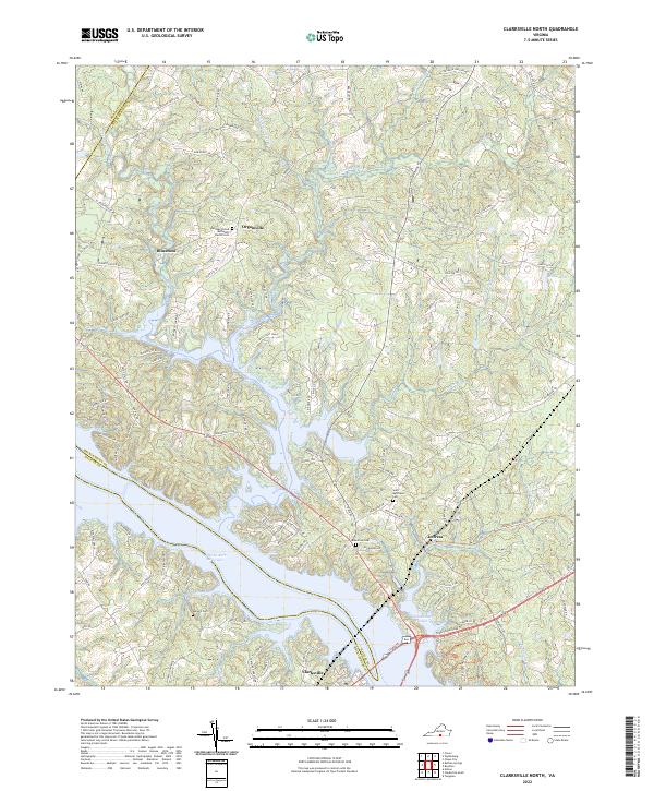 US Topo 7.5-minute map for Clarksville North VA