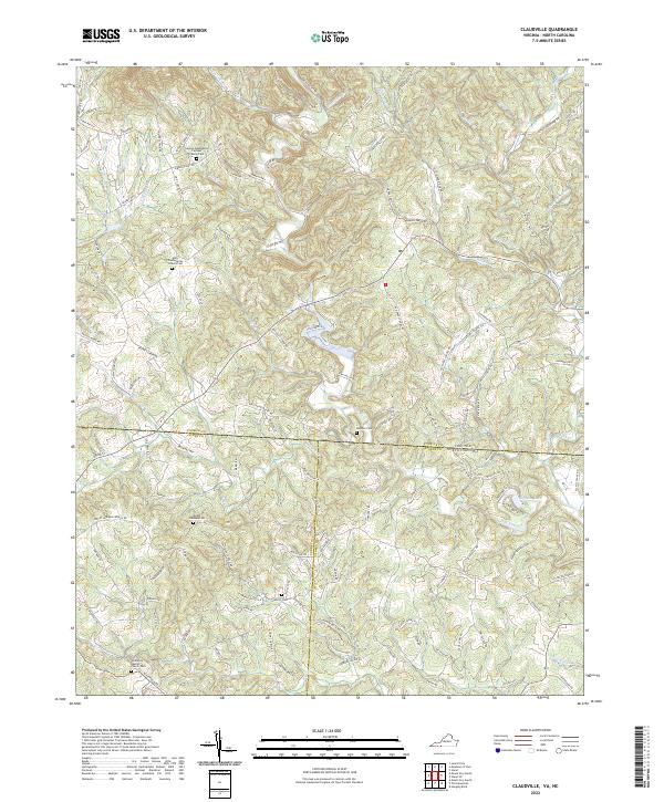 US Topo 7.5-minute map for Claudville VANC