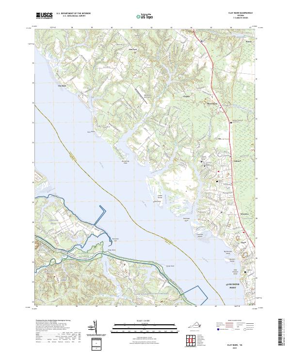 US Topo 7.5-minute map for Clay Bank VA