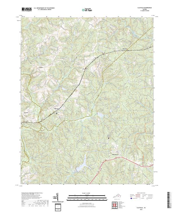 US Topo 7.5-minute map for Clayville VA