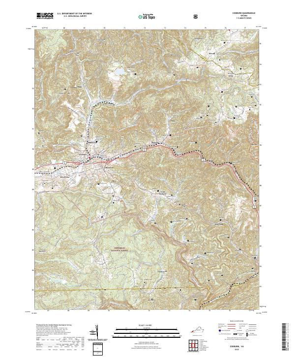 US Topo 7.5-minute map for Coeburn VA