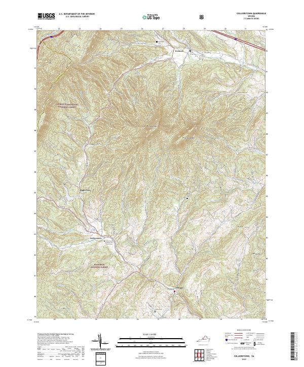 US Topo 7.5-minute map for Collierstown VA