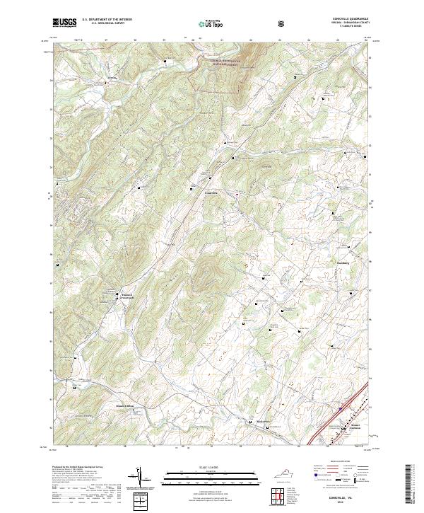 US Topo 7.5-minute map for Conicville VA