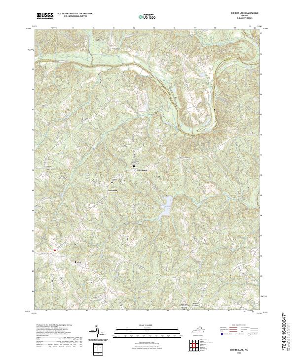 US Topo 7.5-minute map for Conner Lake VA