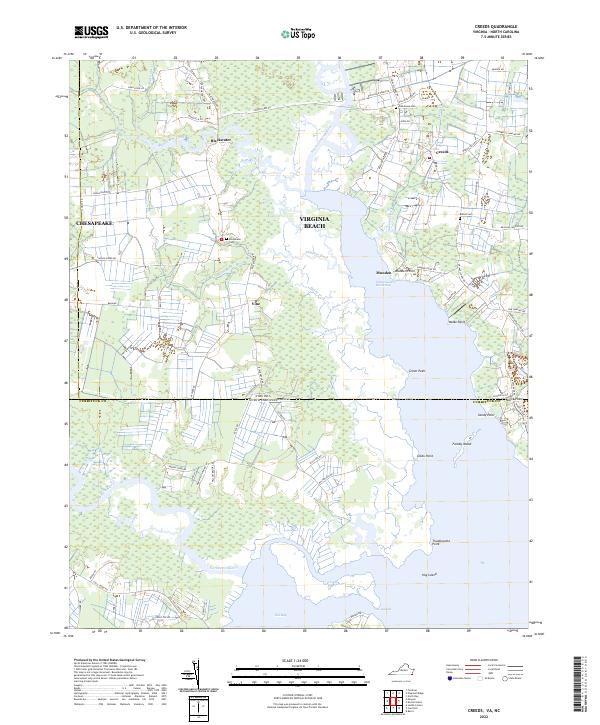 US Topo 7.5-minute map for Creeds VANC