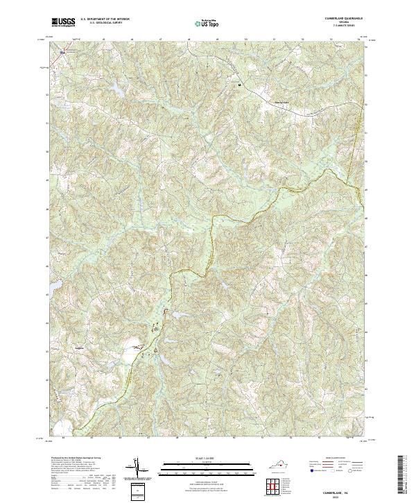 US Topo 7.5-minute map for Cumberland VA