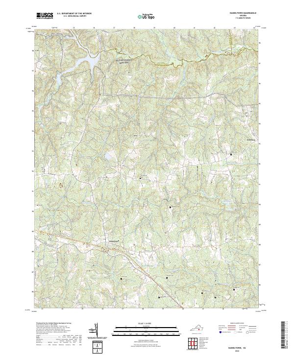 US Topo 7.5-minute map for Danieltown VA