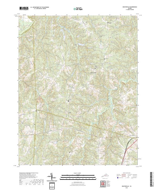 US Topo 7.5-minute map for Deatonville VA