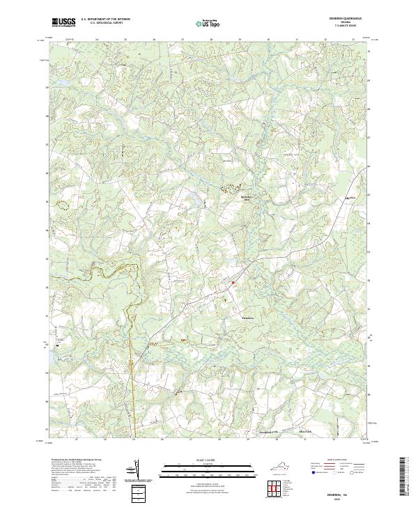 US Topo 7.5-minute map for Dendron VA