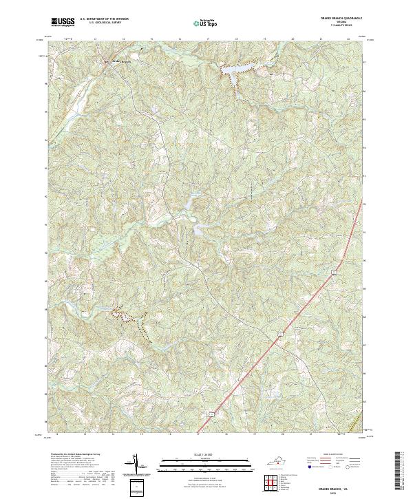 US Topo 7.5-minute map for Drakes Branch VA