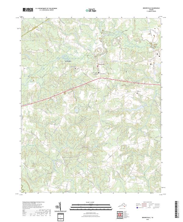 US Topo 7.5-minute map for Drewryville VA