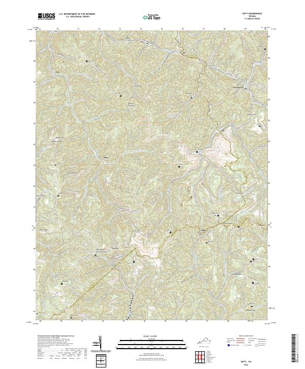 US Topo 7.5-minute map for Duty VA