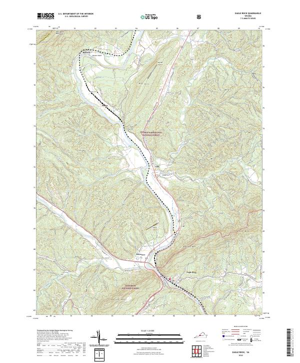 US Topo 7.5-minute map for Eagle Rock VA