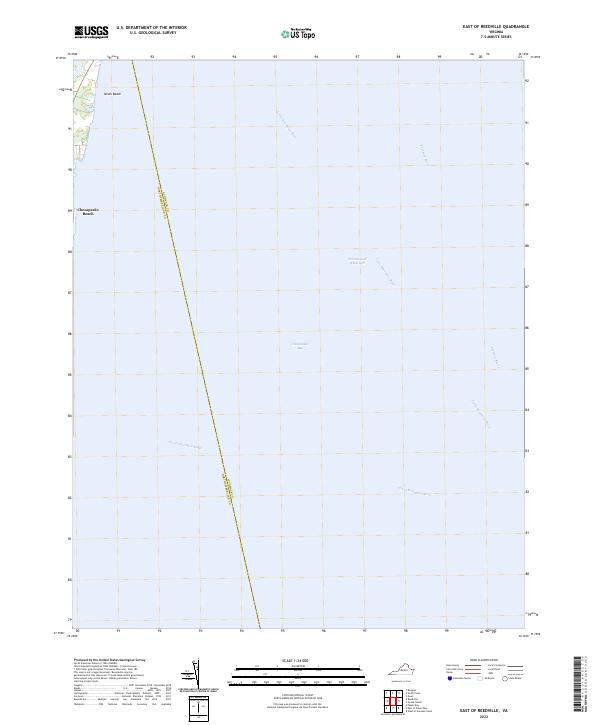 US Topo 7.5-minute map for East of Reedville VA