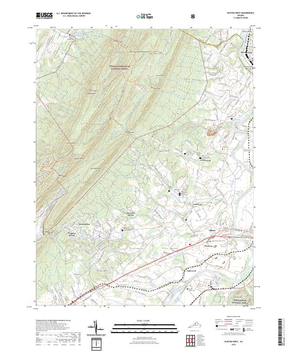 US Topo 7.5-minute map for Elkton West VA