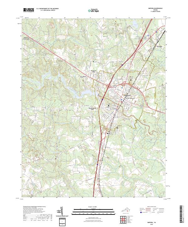 US Topo 7.5-minute map for Emporia VA