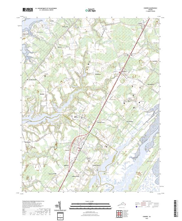 US Topo 7.5-minute map for Exmore VA