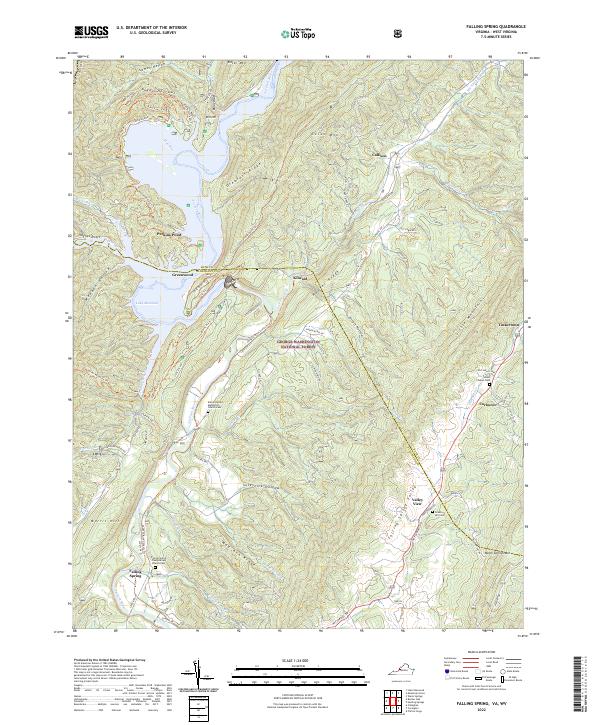 US Topo 7.5-minute map for Falling Spring VAWV