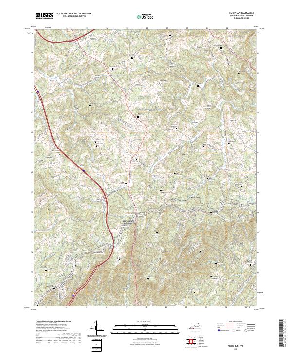 US Topo 7.5-minute map for Fancy Gap VA