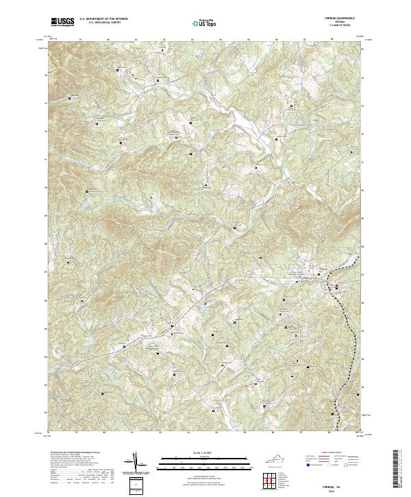 US Topo 7.5-minute map for Ferrum VA