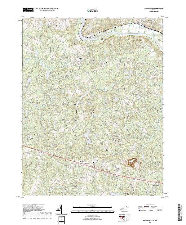 US Topo 7.5-minute map for Fine Creek Mills VA