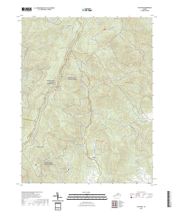 US Topo 7.5-minute map for Fletcher VA