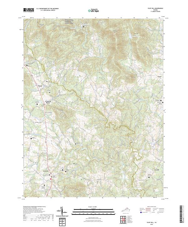 US Topo 7.5-minute map for Flint Hill VA