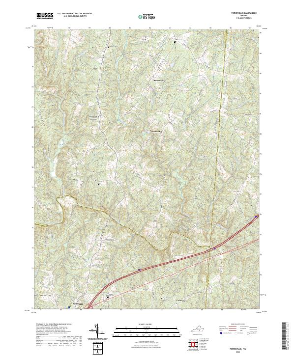 US Topo 7.5-minute map for Forksville VA