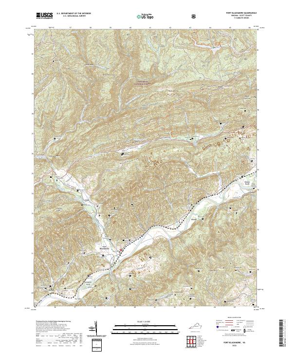 US Topo 7.5-minute map for Fort Blackmore VA