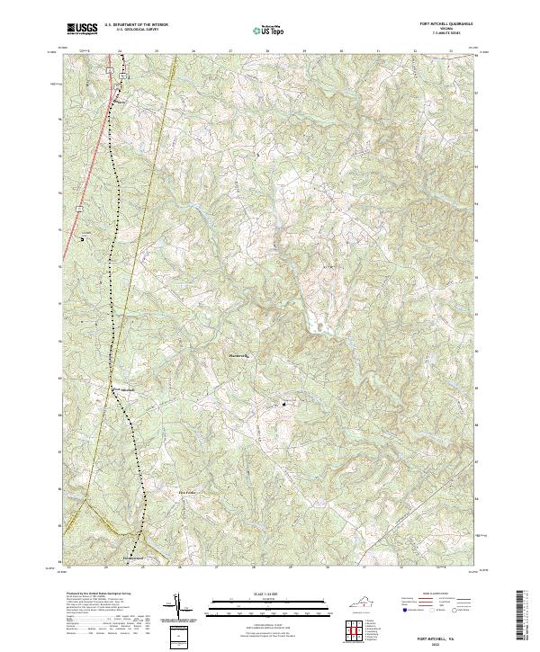 US Topo 7.5-minute map for Fort Mitchell VA