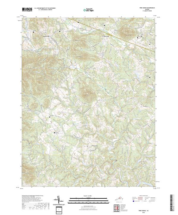 US Topo 7.5-minute map for Free Union VA