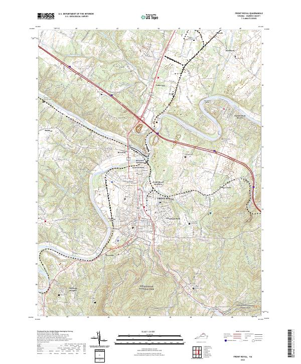 US Topo 7.5-minute map for Front Royal VA