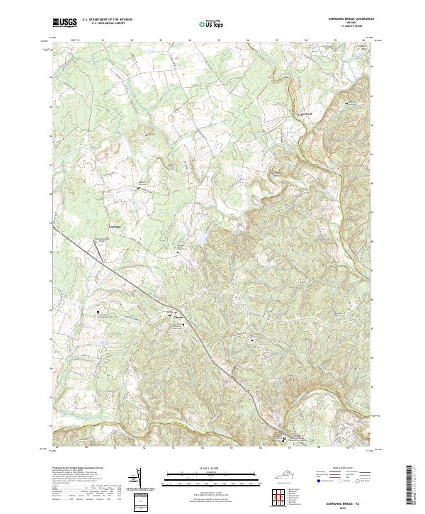 US Topo 7.5-minute map for Germanna Bridge VA