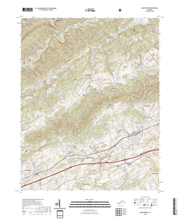 US Topo 7.5-minute map for Glade Spring VA